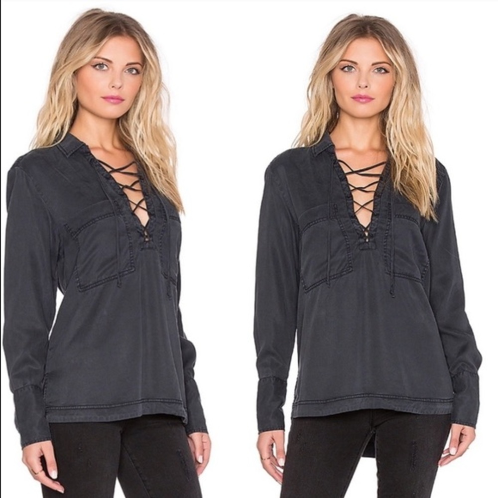 Free People Under Your Spell Lace Up Top